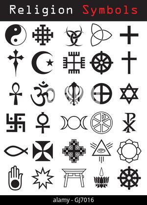 Les symboles de la Religion Illustration de Vecteur