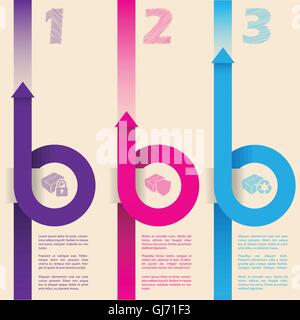 Flèches de curling comme schéma modèle infographique Illustration de Vecteur