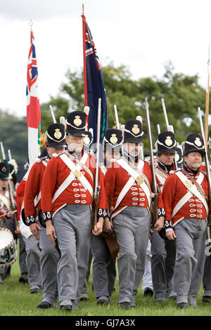 La reconstitution des Coldstream Guards partait à la bataille Banque D'Images