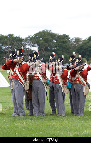 La reconstitution des Coldstream Guards partait à la bataille Banque D'Images