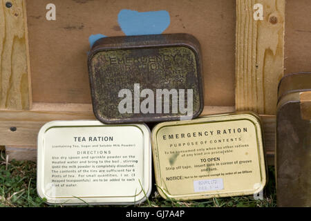 Les rations de l'armée britannique pendant la Seconde Guerre mondiale Banque D'Images
