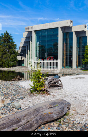 Le Musée d'anthropologie sur le campus de l'UBC, à Vancouver, Canada. Banque D'Images