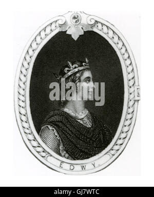 955 - 959 King Eadwig est le fils aîné de Edmund J, Eadwig était d'environ 16 ans lorsqu'il fut couronné roi à Kingston-upon-Thames dans le sud-est de Londres. La légende raconte que son couronnement a dû être retardée pour permettre à l'Évêque Dunstan pour extraire Eadwig de son lit, et d'entre les bras de son "trompette" et la mère des strumpets. Eadwig est mort à Gloucester, alors qu'il n'avait que 20. Image du domaine public. Banque D'Images