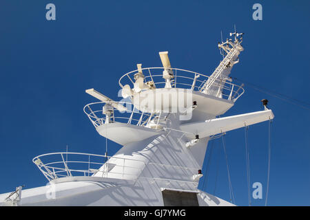 Antenne sur un bateau de croisière Banque D'Images