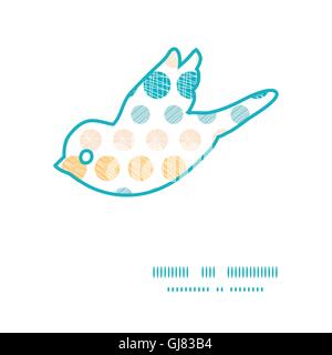 Texture vecteur Silhouette oiseau abstrait rayures cercles frame pattern Illustration de Vecteur