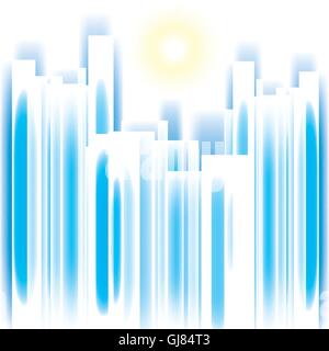 Abstract vector cityscape Illustration de Vecteur