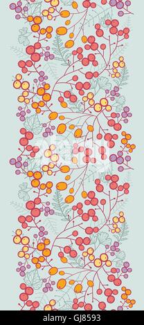 Baies d'hiver de fond sans soudure verticale border Illustration de Vecteur