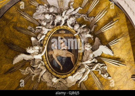 Italie, Naples : Cristo Velato dans Palazzo Sansevero. Le Christ voilé de renommée mondiale Banque D'Images