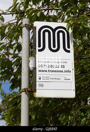 Signe de l’arrêt de bus Banque D'Images