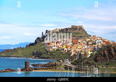 Ville médiévale de Castelsardo en Sardaigne, Italie Banque D'Images