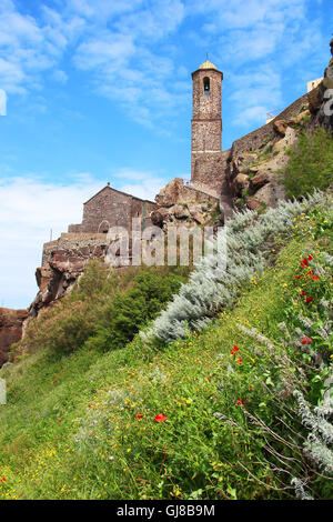 Cathédrale de Saint Anthony (Sant' Antonio Abate) à Castelsardo, Sardaigne, Italie Banque D'Images