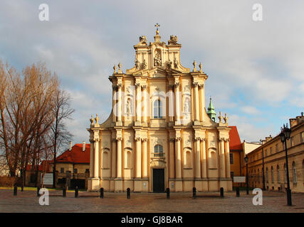 Eglise de Saint Joseph de l'Visitationists, la vieille ville de Varsovie, Pologne Banque D'Images