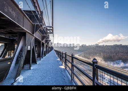 High Level Bridge en hiver, Edmonton, Alberta Banque D'Images