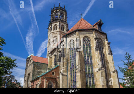 Église Ludgeri St. dans le centre historique de Münster, Allemagne Banque D'Images