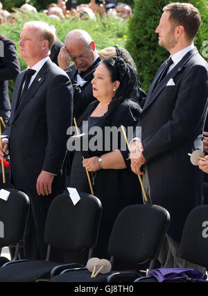 Carlos Prince de Bourbon-parme, la grande-duchesse Maria de Russie, le prince Georg Friedrich de Prusse famille royale roumaine à Timisoara où la Reine Ana de Roumanie a été enterrée, elle est décédée le 01-08-2016 à Morges, Suisse. Palais Royal, Bucarest, Roumanie 13-08-2016, Photo : Albert Nieboer/ Banque D'Images