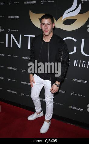 Las Vegas, NV, USA. 13e Août 2016. Nick Jonas en présence de Nick Jonas à l'Intrigue de nuit, le Wynn Las Vegas, Las Vegas, NV le 13 août 2016. Credit : MORA/Everett Collection/Alamy Live News Banque D'Images