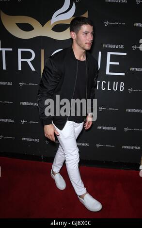 Las Vegas, NV, USA. 13e Août 2016. Nick Jonas en présence de Nick Jonas à l'Intrigue de nuit, le Wynn Las Vegas, Las Vegas, NV le 13 août 2016. Credit : MORA/Everett Collection/Alamy Live News Banque D'Images