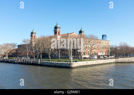 New York City USA Ellis Island. L'île a été le portail pour plus de 12 millions d'immigrants aux États-Unis. Banque D'Images