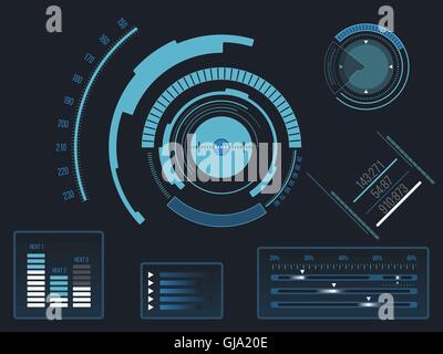 Interface utilisateur futuriste HUD Illustration de Vecteur