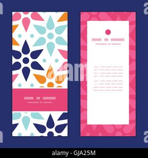 Vector abstract colorful stars frame pattern vertical invitation cartes de souhaits set Illustration de Vecteur