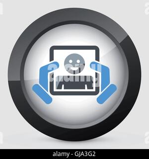 L'icône dans le miroir Illustration de Vecteur