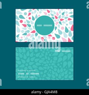 Abstract Vector gouttes colorées ronde vertical frame pattern business cards set Illustration de Vecteur