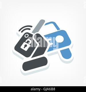 Clé à télécommande de voiture Illustration de Vecteur