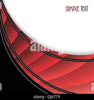 Abstract brochure avec des vagues hexagonale Illustration de Vecteur