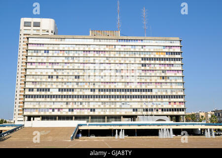 Israël, Tel Aviv, la municipalité, Yitzhak Rabin square. C'est l'endroit où le premier ministre israélien, Yitzhak Rabin a été murd Banque D'Images