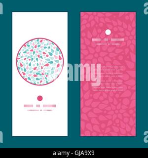 Abstract Vector gouttes colorées ronde vertical frame pattern set cartes de voeux d'invitation Illustration de Vecteur