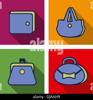 Sac à main télévision icons Illustration de Vecteur