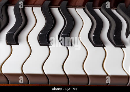 Les vagues de clavier de piano Banque D'Images