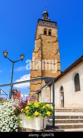 Clocher de l'Église Saint-Just d'Arbois, Jura, Bourgogne-Franche-Comté, France Banque D'Images