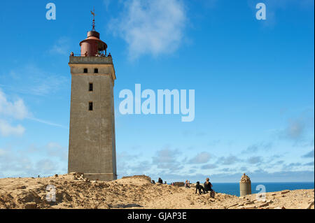 Le vieux phare, partiellement enterré dans le sable, à Rubjerg Knude, Loenstrup (Deauville), au Danemark. Il n'est plus en service. Banque D'Images