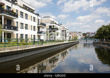 Appartement moderne de bâtiments à Tegeler Insel, Tegel, Berlin, Allemagne Banque D'Images