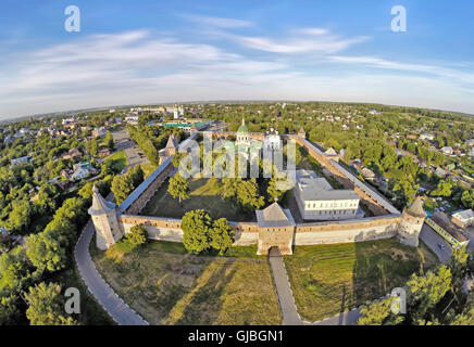 Vue aérienne sur Zaraysk kremlin, dans la région de Moscou, Russie Banque D'Images