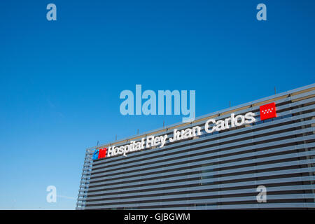 Façade de l'hôpital Juan Carlos, par Rafael de La-Hoz. Madrid, Madrid, Espagne province. Banque D'Images