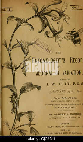 L'entomologiste du dossier et du journal officiel de variation (1892)