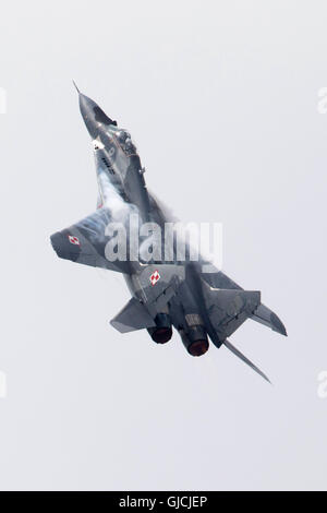 Polish Air Force 1 ELT Mig-29A Fulcrum 2016 108 à RIAT, Royal International Air Tattoo Banque D'Images