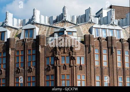 Scheepvaarthuis (1913/1916), l'école d'Amsterdam, Amsterdam, Hollande, Pays-Bas Banque D'Images