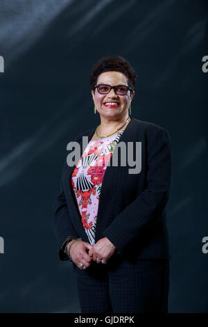 Edinburgh, Royaume-Uni. 15 août 2016. Edinburgh International Book Festival 3e jour. Edinburgh International Book Festival aura lieu à Charlotte Square Gardens. Édimbourg. Photo Jackie Kay. Pako Mera/Alamy Live News Banque D'Images