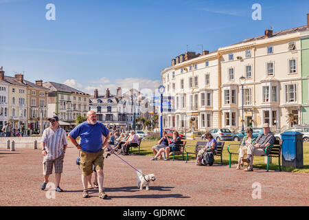 Llandudno Conwy, Pays de Galles, Royaume-Uni. Août 15, 2016. L'été arrive enfin sur la côte nord du Pays de Galles, et tout le monde est dehors pour profiter du soleil. Credit : travelinglight/Alamy Live News Banque D'Images