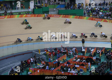 Rio de Janeiro, Brésil. 14Th Aug 2016. Jeux Olympiques d'été de 2016, le vélodrome. Omnium durant la course : Action Crédit Plus Sport/Alamy Live News Banque D'Images