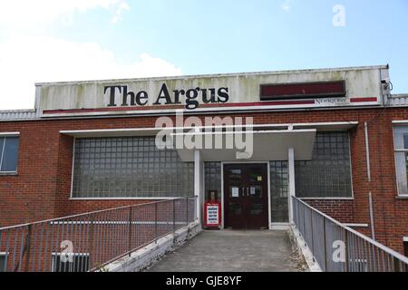 Vue générale de la maison d'Argus l'Argus, dans les bureaux des journaux Crowhurst Road, Brighton. Banque D'Images