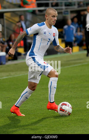 La Slovaquie Vladimir Weiss au cours de la match de football amical contre Malte Slovaquie 1-0. Banque D'Images