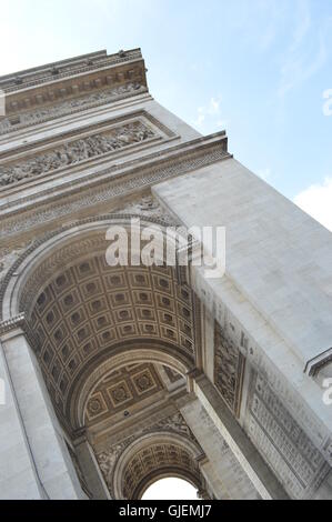 L'Arc Triomphe-Paris. Une icône historique de la France et une référence de l'architecture du passé, cet Arc représente la grandeur. Banque D'Images