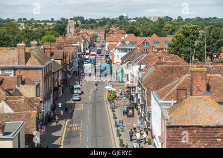 St Dunstan's Street Canterbury Kent England UK de Westgate Towers Banque D'Images