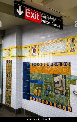 Cortlandt Street Subway Station, New York, USA Banque D'Images