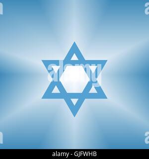 Shining Star david abstract blue background Illustration de Vecteur