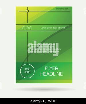 Brochure flyer vert abstract vector illustration Illustration de Vecteur